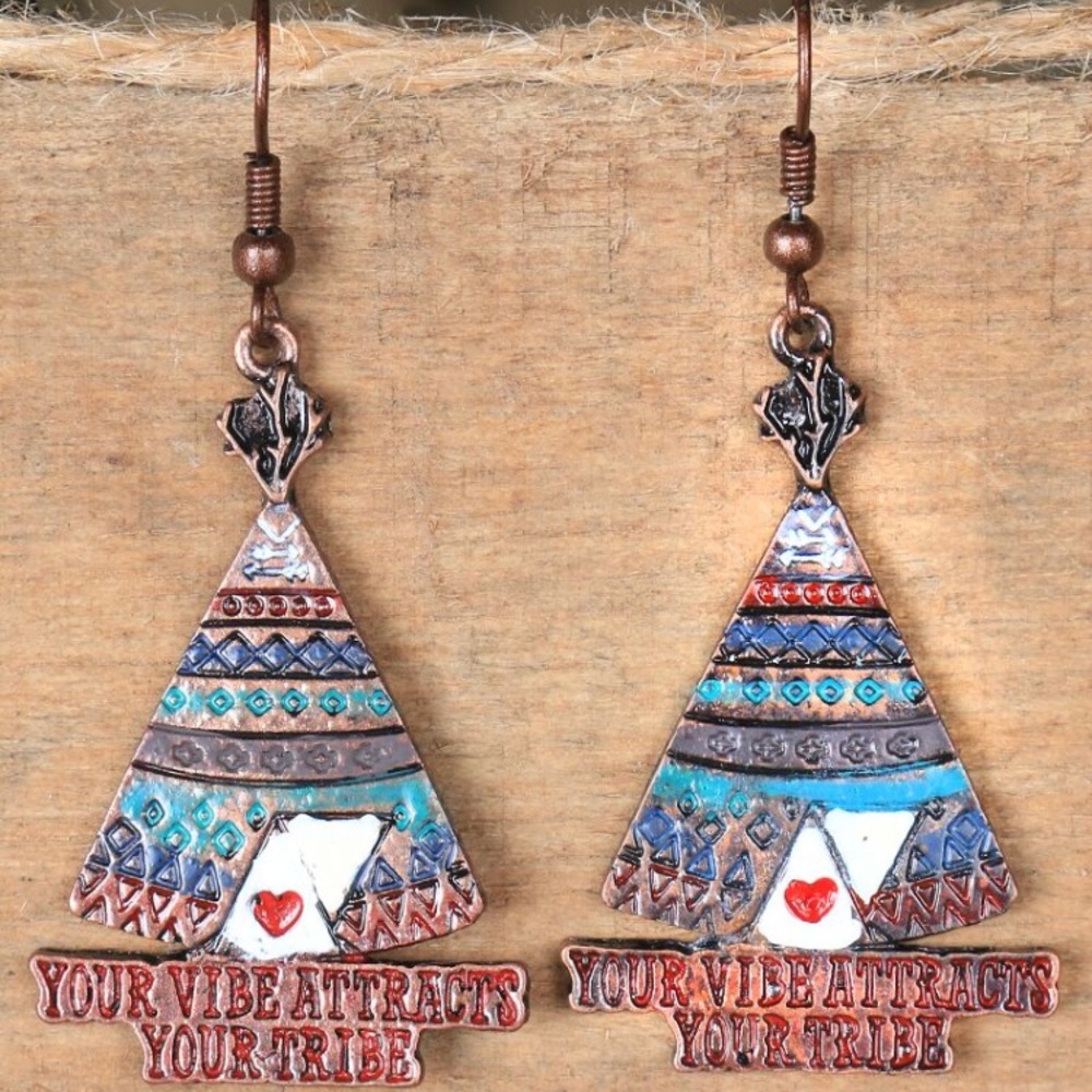 Teepee Earrings Your Vibe Attracts